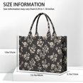 thumbnail image 3 of Pioneer Flower Floral Print Pattern Large Capacity Fashion Luxury Tote Handbag, Laptop Compatible Daily Work Bag, 15.7"x13"x5.1", 3 of 5