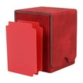 thumbnail image 4 of Leather Deck Case 100+ Sleeved Cards Deck Box Large Size for Business Cards Red, 4 of 5