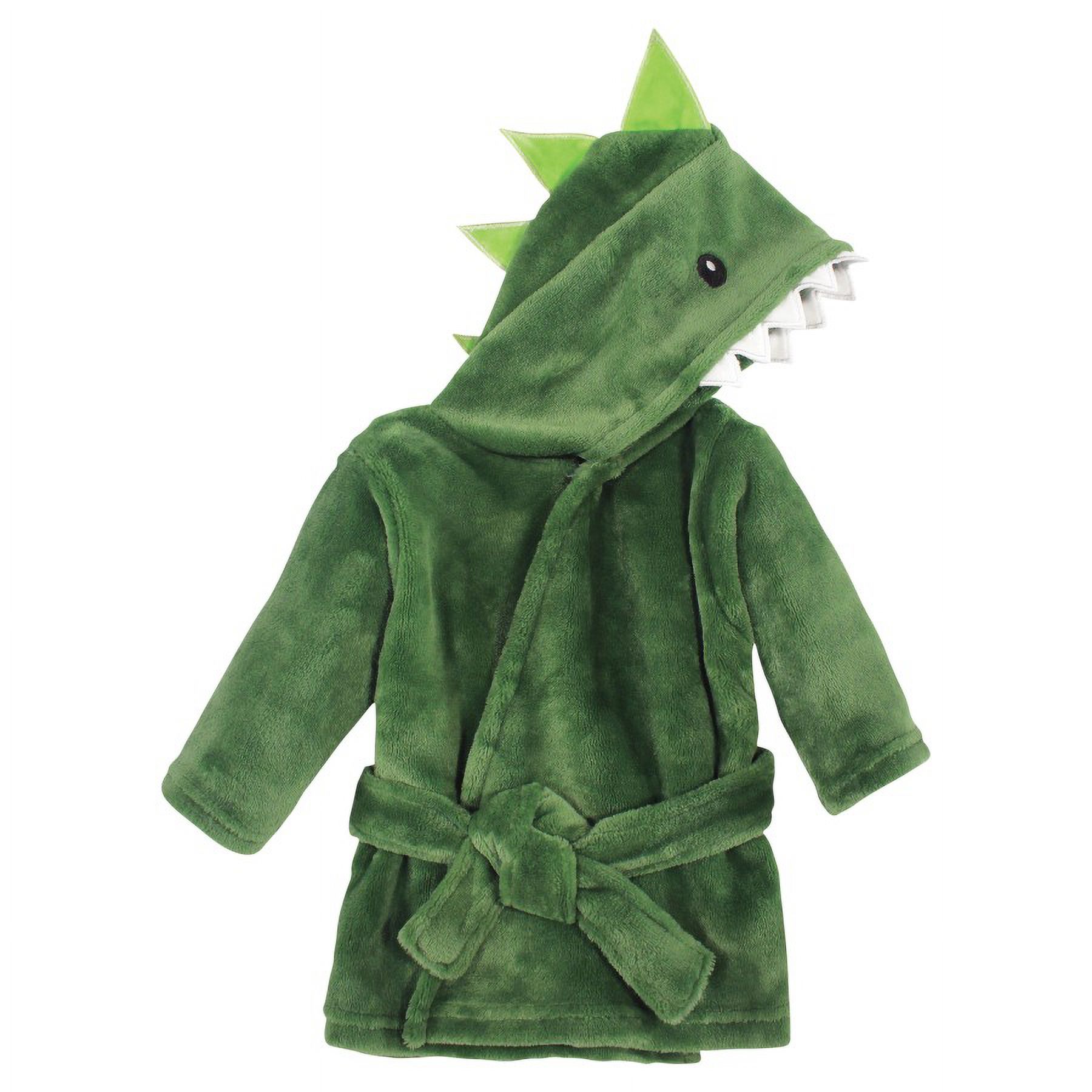 Hudson Baby Infant Boy Plush Bathrobe and Toy Set, Dinosaur, One Size