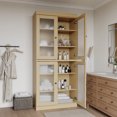 thumbnail image 6 of 100% Solid Wood 32" Bathroom Cabinet with Frosted Glass Doors and Adjustable Shelves, 6 of 7