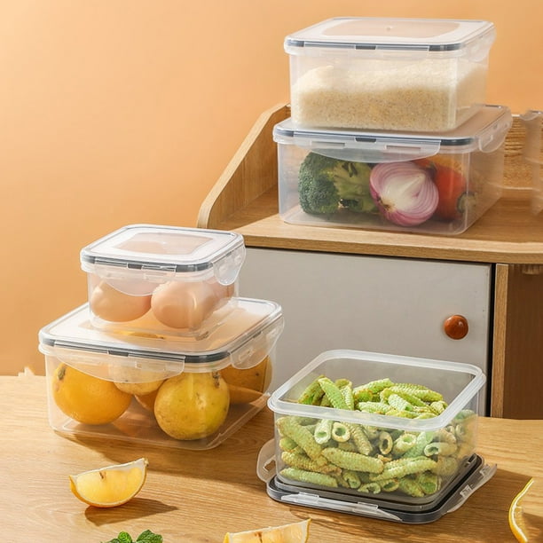 Plastic Food Storage Containers Set with Lids Kitchen Pantry Organization 5-Piece