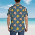 thumbnail image 6 of Fotbe Cute Turtle Hawaiian Shirt for Men Unisex Summer Beach Casual Short Sleeve Cotton Linen Button Down Shirts-X-Large, 6 of 9