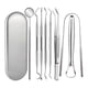thumbnail image 1 of Dental Tools 8-Pack Stainless Steel Dental Care Kit with Dental ,Tartar , Dental Tweezers with Case, 1 of 5