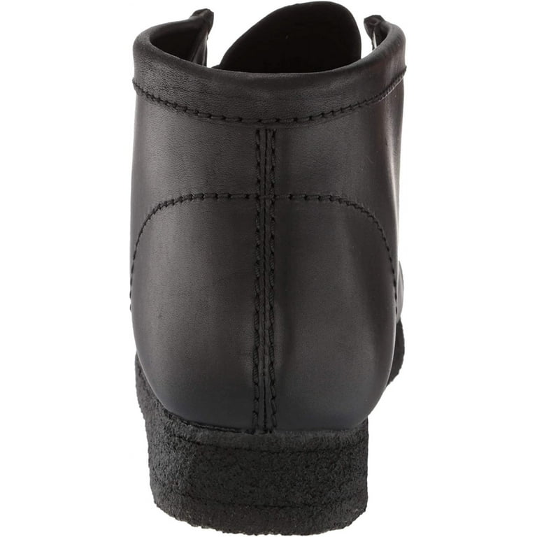 Clarks Men's Wallabee Boots 26155512 Black Leather - Walmart.com