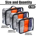 thumbnail image 2 of Bolsa de almacenamiento Hillban, 6 unidades, cubos negros transparentes para equipaje de viaje, 2 of 7