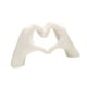 thumbnail image 2 of Estatua de dedo de amor, escultura de corazón de resina, figura de escritorio con gesto de la mano Blanco, 2 of 9