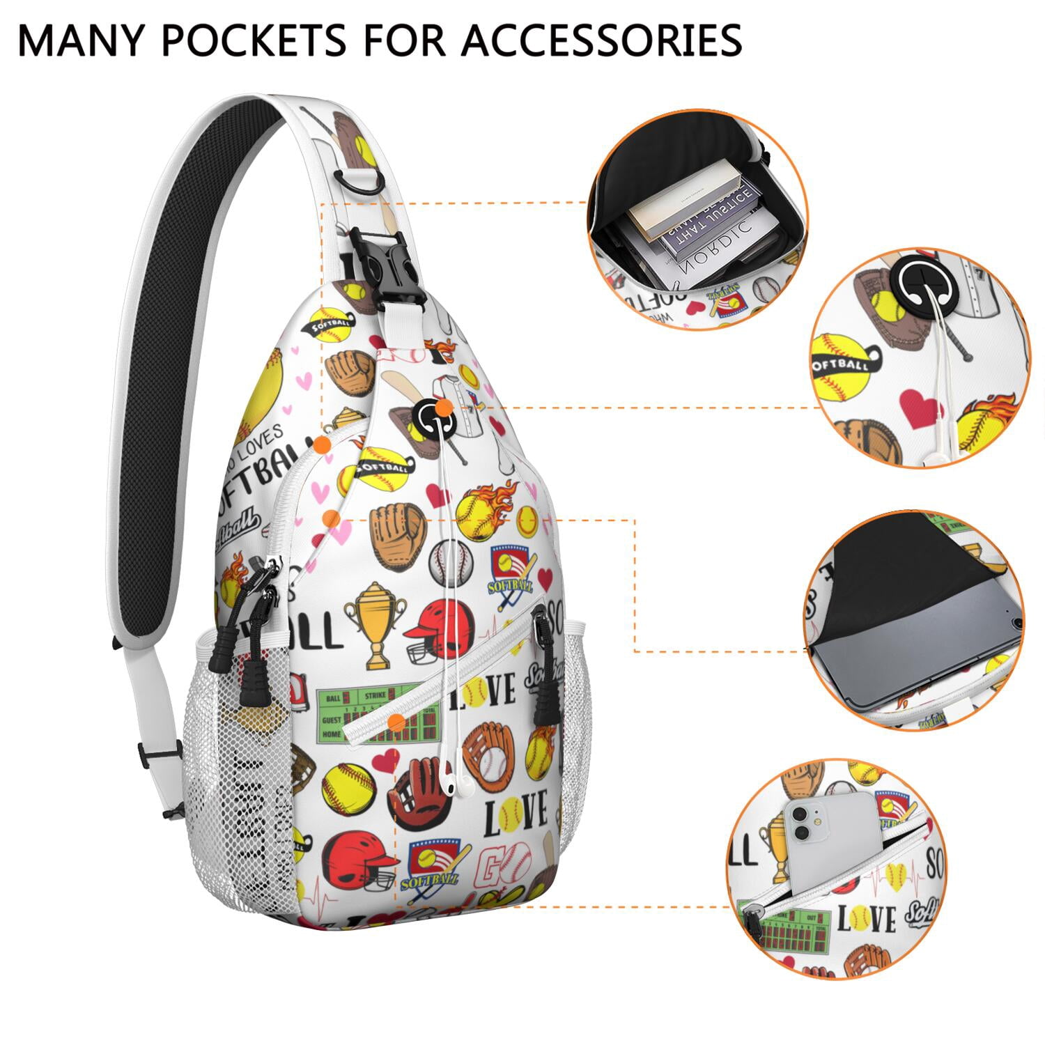 Nebula Themed Crossbody Bag - Lightweight Chest Backpack for Travelers - Versatile & Travel-Ready