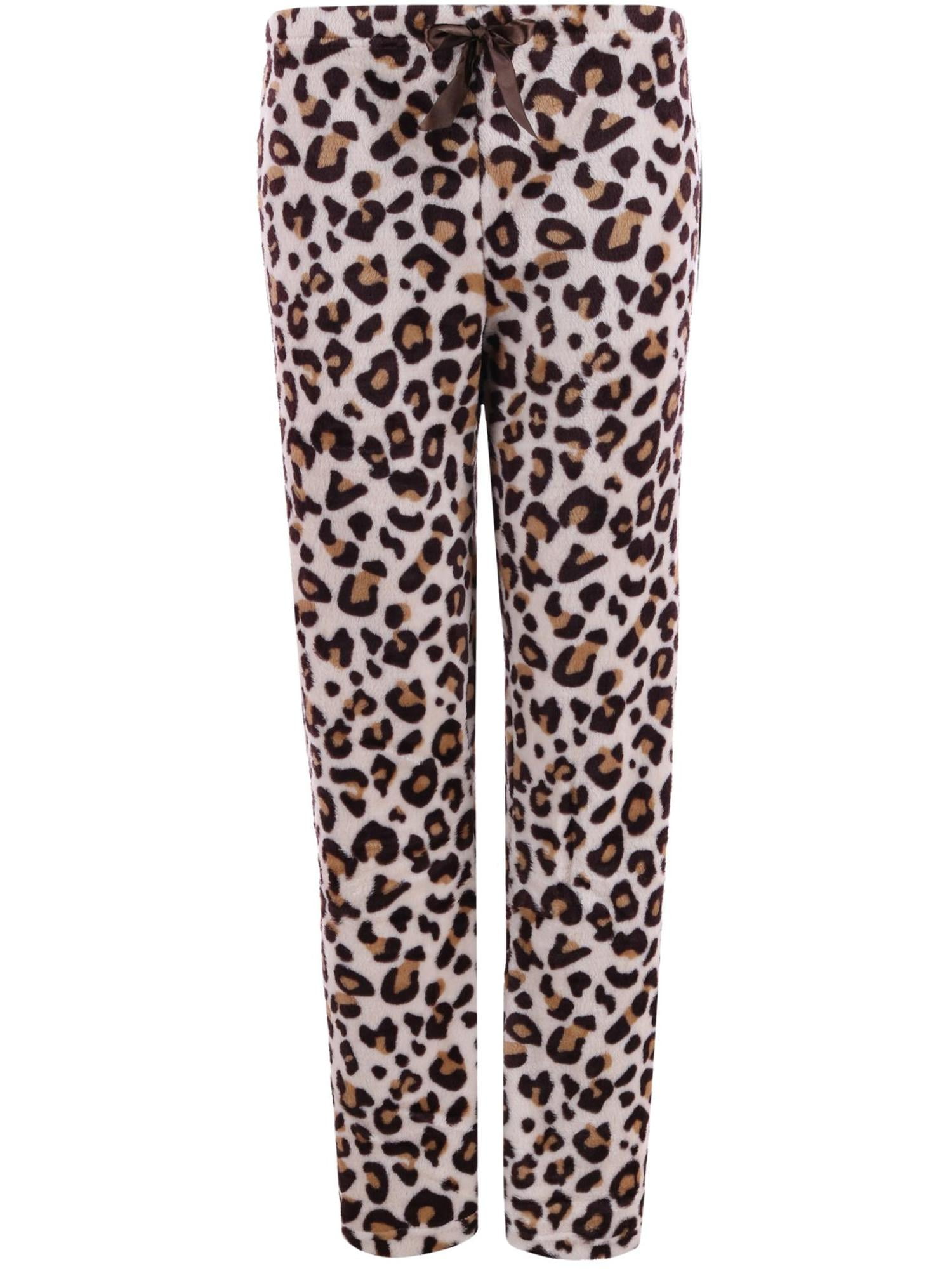 Saturdaze Leopard Print Pajama Pants (Women's Plus) - Walmart.com