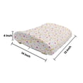 thumbnail image 5 of Yellow and Blue Lumbar Pillow, Vertical Thin Stripes with Little Flowers and Colorful Tulips, Soft Back Cushion for Office Chairs with Adjustable Straps, 14" x 13", Pink Yellow Pale Blue, by Ambesonne, 5 of 7