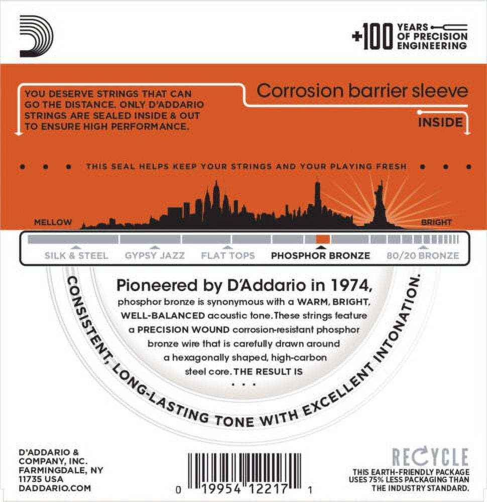 D'Addario Guitar Strings - 5 Pack EJ42 Resophonic Phosphor Bronze Acoustic