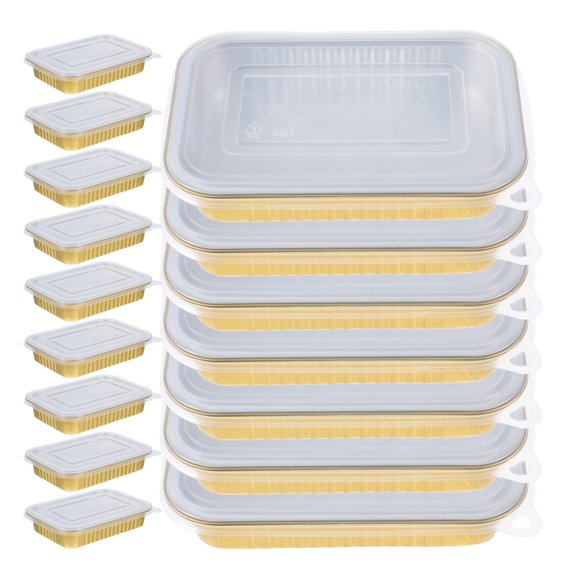 Masteelf Foil Pans with Lid for Cooking Use 184ml and 580ml