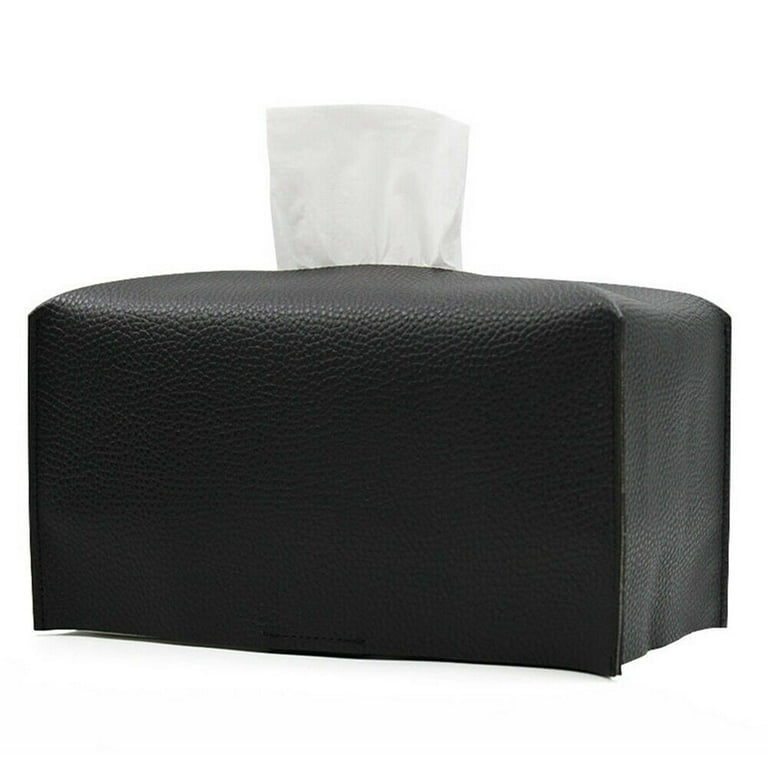 BESHOM Leather Tissue Box Cover Holder Square Tissues Case Roll Paper  Dispenser