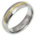 thumbnail image 2 of Titanium 14K Gold Plated 6mm Wedding Ring Size 8.5, 2 of 8