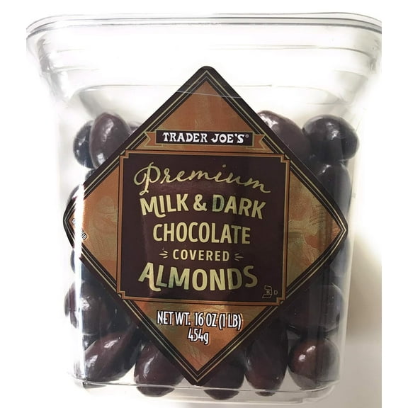 Premium Milk and Dark Chocolate Almonds 1 lbs.