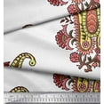 thumbnail image 2 of Soimoi Rayon Crepe Fabric Floral & Paisley Block Print Fabric by The Yard 46 Inch Wide, 2 of 3