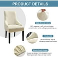 thumbnail image 5 of Yumcute 1 Pack Chair Covers for Dining Room Stretch Rhombic Geometric Wingback Chair Covers Slipcover, 5 of 13