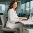 thumbnail image 6 of Lume Wear Memory Foam Seat Cushion for Chair Home And Living Room. Provides Comfort Support with Breathable Milk Fabric And Ergonomic Design for Long Sitting, 6 of 7