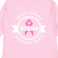 thumbnail image 4 of Inktastic October Breast Cancer Awareness Month Badge Boys or Girls Long Sleeve Toddler T-Shirt, 4 of 5