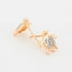 thumbnail image 2 of Aretes Broquel Tortuga Con Cristales Swarovski Oro 14K Lam dorado Unitalla, 2 of 6