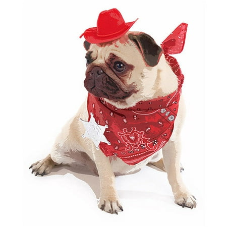 Trademark Fine Art "Pug Cowboy" Canvas Art by Gifty Idea Greeting Cards and Such, 26x32