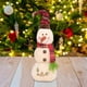 thumbnail image 5 of Muñeco de Blanco de Navidad Colgando de Colección con Bufanda con Capucha Figuras de Felpa para Habitación de Niños Chimenea Ventana D , 15cmx13cmx35cm Gloria Figura de muñeca, 5 of 8