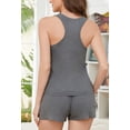 thumbnail image 4 of HEARTNICE Womens Shorts Pajama Set, Ribbed Knit Tank Top and Shorts Pj Lounge Sets Sleepwear, 4 of 6