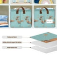 thumbnail image 4 of Yayeee Foldable Storage Basket for Shelves with Handles Waterproof Cloth Bins, Capybara Splash, 4 of 7