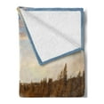 thumbnail image 2 of Yellowstone Soft Flannel Fleece Blanket, Morning Glory Pool in Yellowstone National Park Winter Scene Landmark Theme, Cozy Plush for Indoor and Outdoor Use, 70" x 90", Orange Brown, by Ambesonne, 2 of 5