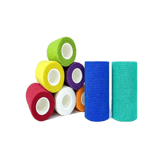 Venda Elástica Cohesiva Autoadherible De 10 cm x 4.5 M 8 pzs, Colores