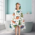 thumbnail image 6 of Dinosaur and Cactus Pattern Hooded Bath Towel，50"x30" for Ages 3 To 12 Kids, Quick Dry Lightweight Soft Microfiber Hood Beach Towel Cover Up for Kids, 6 of 7
