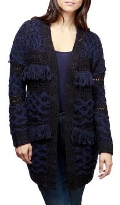 Lucky Brand | Fringe Trim Cardigan 