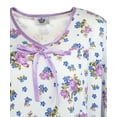 thumbnail image 2 of Silverts Women Open Back Knit Hospital Gown, XS, Rose Print, 2 of 2