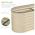 thumbnail image 5 of 8x2x2ft Metal Raised Garden Bed, Oval Outdoor Deep Root Planter Box for Vegetables, w/ 4 Support Bars, 215 Gal Capacity - Beige, 5 of 7