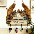 thumbnail image 2 of Tupukom Key Holder Wall Mount Clearance 2D Flat Wall Art Keychain Holder, Acrylic Key Rack with 4 Metal Hooks, Farmhouse Religious Decor for Entryway, Christian Gifts for Family and Friends, 2 of 7