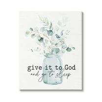 Stupell Industries Give It To God Varied Botanical Plants Bouquet Graphic Art Gallery Wrapped Canvas Print Wall Art, Design by Lettered and Lined