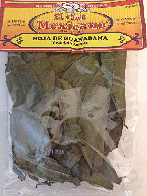 Pure Graviola Whole Soursop Leaves For Tea Hoja Guanabana 21g
