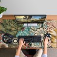 thumbnail image 4 of Long Mouse Pads for Desk,Vintage Pioneer Flower Collage Desk Mats on Top Of Desks, Desk Mouse Pad Extra Large with 3mm Non-Slip Base and Stitched Edge for Gaming,Office,Work,Home 47.3"x23.6", 4 of 6