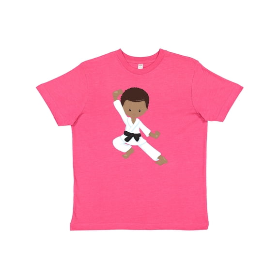 Inktastic African American Boy, Karate Boy, Kata, Black Belt Youth T-Shirt