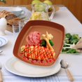 thumbnail image 4 of Skillet Copper Red Pan Ceramic Induction Frying Pan Saucepan Skillet Scratch Resistant 8/10 Inches Nonstick Skillet, 4 of 5