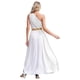 thumbnail image 4 of Disfraz de cosplay de la antigua Grecia para mujer, vestido de baile de ballet, túnica de gasa con un solo hombro y ribete vintage para fiesta de Halloween, 4 of 5