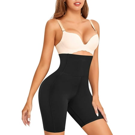 

Loday Women Waist Trainer Shapewear High Waist Tummy Control Butt Lifter Panty Thigh Slimmer(Black S)