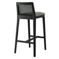 thumbnail image 6 of Bar Stool Chair Barstool, Gray, Fabric, Wood, Rattan, Bar Pub Cafe Bistro Dining Kitchen Hospitality Restaurant, Modern Contemporary, HB37096, 6 of 9
