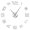 Silver,47inch, variant on 3D Arabic Numerals Big Wall Clock Modern Design Large Frameless Wall Watch Decorative Clock Mirror Effect Living Room Wall Decor(Gold,37inch)