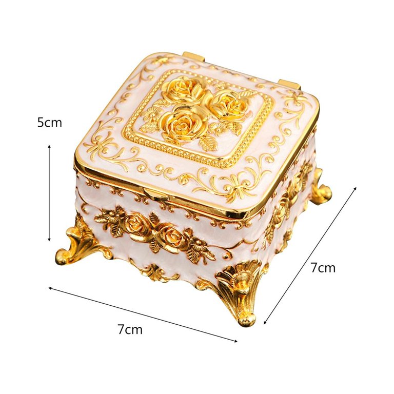 yuksok Vintage Jewelry Box Creative Small Trinket Box for