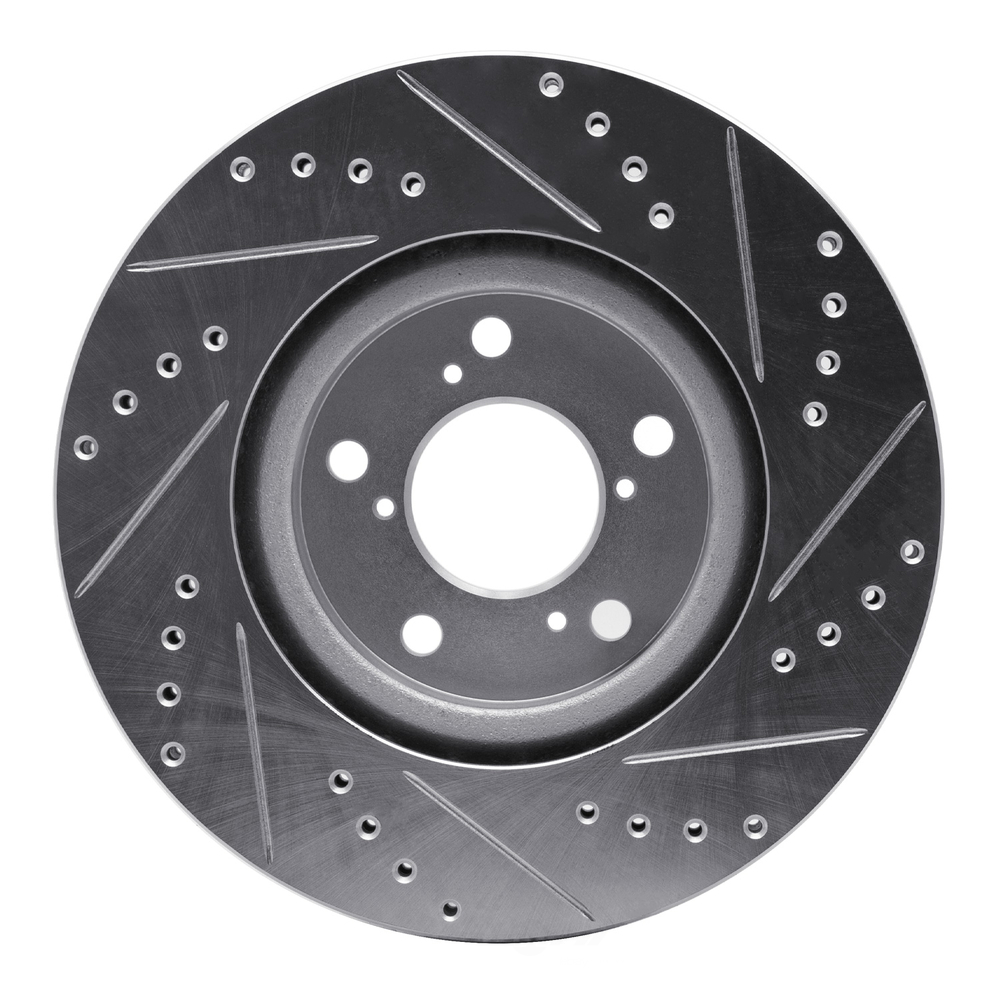 Dynamic Friction Company 631-59056L DFC Brake Rotor - Drilled And Slotted - Silver