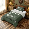thumbnail image 3 of meiyoeat Rustic Home Sweet Twin Comforter Sets for Adults Men Women, Arrow Quote Bedding Set, Sage Green, Grey Reversible, 2-Piece, 1 Comforter and 1 Pillowcase, 3 of 6