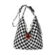 thumbnail image 1 of Bolso de mujer, bolso de tablero de ajedrez, bolsos de hombro casuales de lona, bolso de lona resistente y resistente, 1 of 8