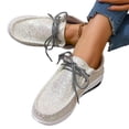thumbnail image 7 of Glitter Sneakers for Women Platform Casual Walking Shoes Lace Up Sequin Fashion Shoes Lightweight Thick Sole Comfort, 7 of 7