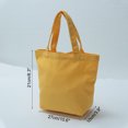 thumbnail image 2 of Uxcell Canvas Tote Bag with Handle Small Reusable Handbag Shopping Bags Yellow, 2 of 5