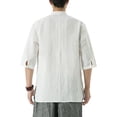thumbnail image 5 of Mens Casual Chinese Tang Suit Kung Fu Shirt Chinese Traditional Tang Suit Tai Chi Blouse White Xl by Awwp, 5 of 7